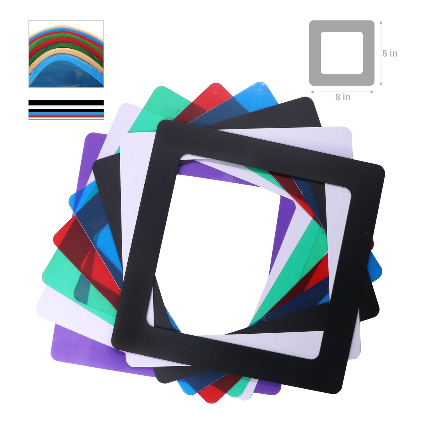 Clay Rolling Frame Set- 8 Thickness Fondant Roller Depth Guide