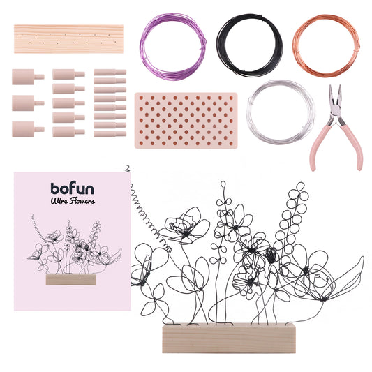 BoFUN DIY Wire Flower Craft Kit for Adults- Create Metal Floral Bouquets