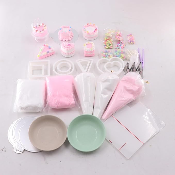 Mini Cake Making Craft Kit, DIY Cake Simulation Set- Not Edible