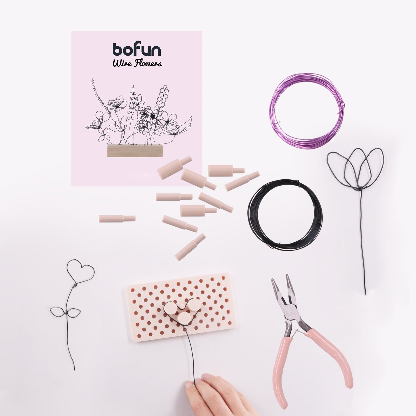BoFUN DIY Wire Flower Craft Kit for Adults- Create Metal Floral Bouquets