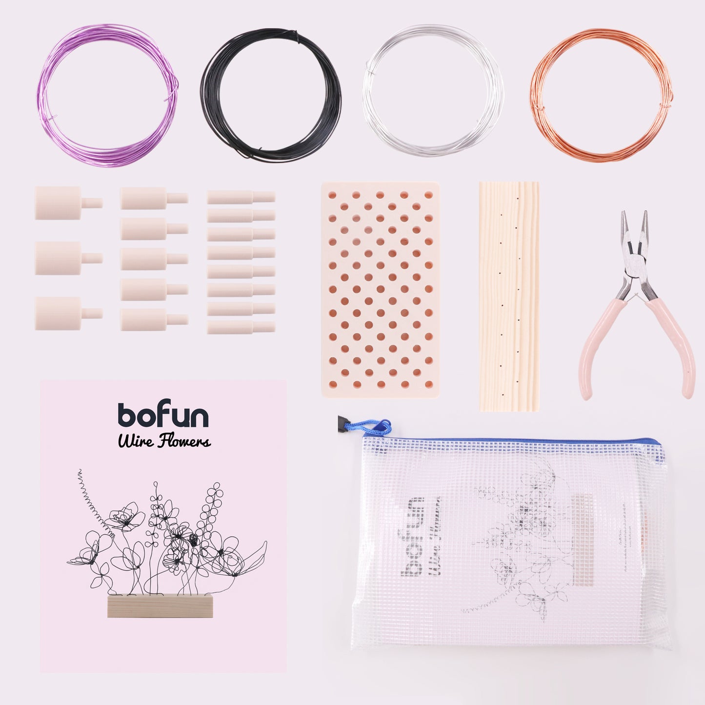 BoFUN DIY Wire Flower Craft Kit for Adults- Create Metal Floral Bouquets