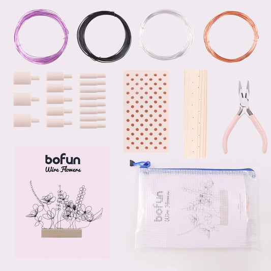 BoFUN DIY Wire Flower Craft Kit for Adults- Create Metal Floral Bouquets