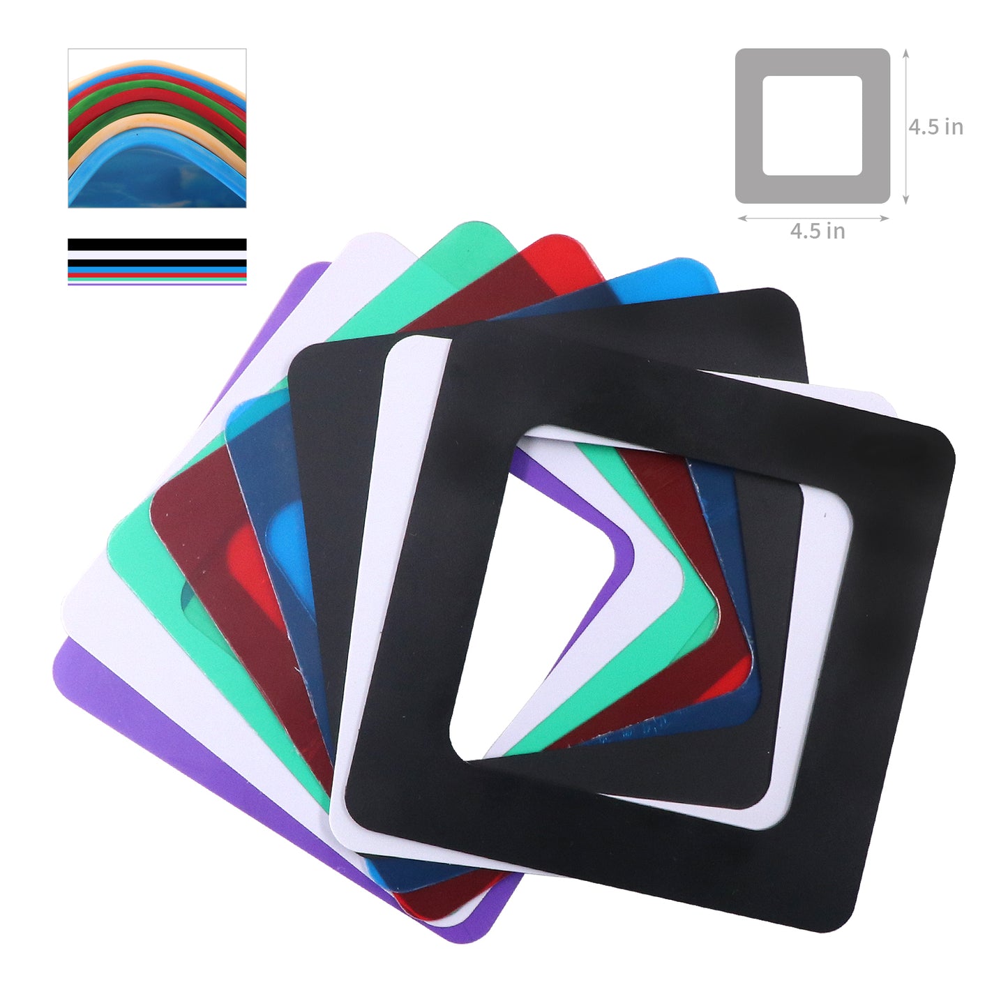 Clay Rolling Frame Set- 8 Thickness Fondant Roller Depth Guide