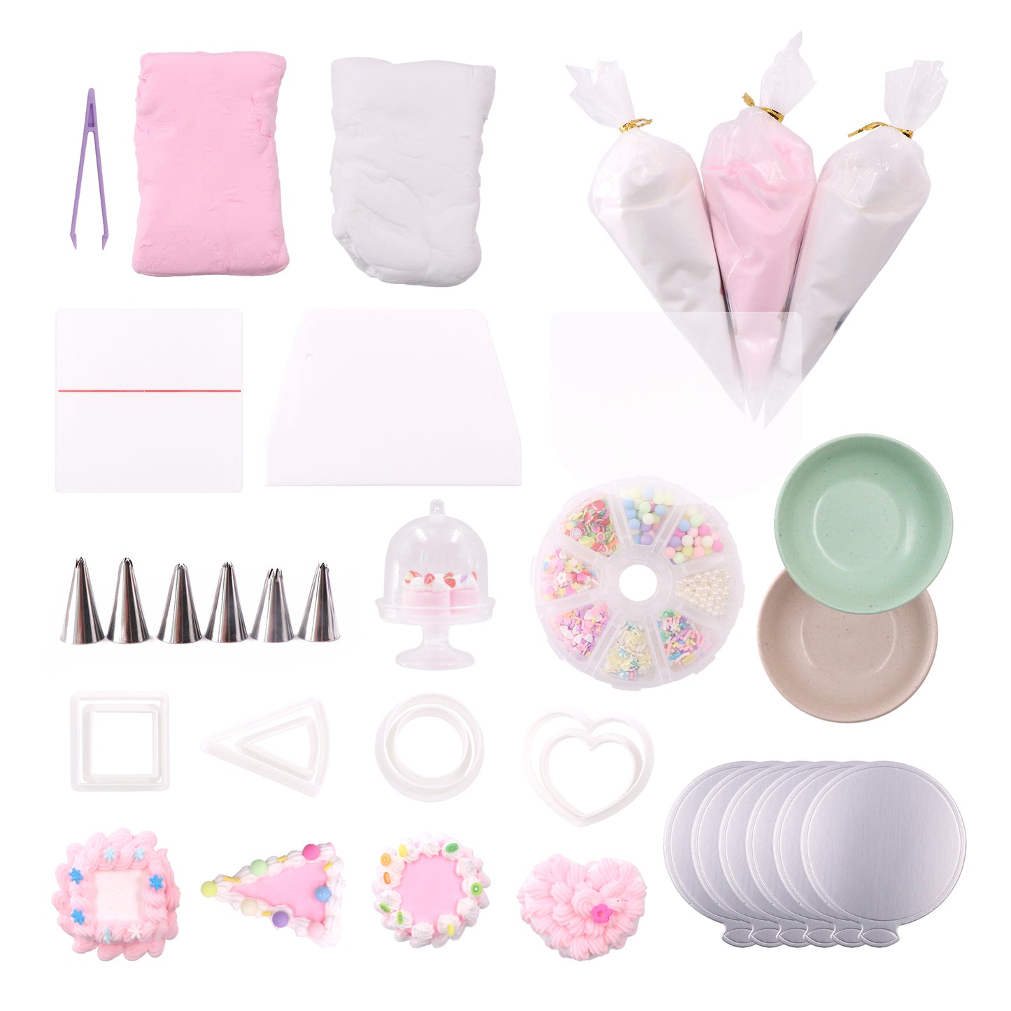 Mini Cake Making Craft Kit, DIY Cake Simulation Set- Not Edible